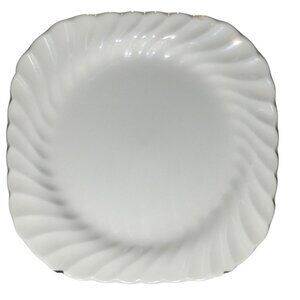 Johnson Brothers Square White Swirl Salad/Bread Plate 7.5" Set of 2